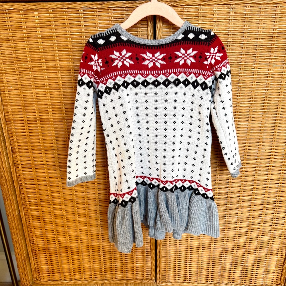 Gymboree Red, White, and Black Kids Sweater Dress